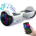 Tcdjtc Self-Balance Scooter for Kids, Electric Scooter with Bluetooth Speakers, Hover Off Road Board Electric Scooter with LED Lights & 400W Motor, Kids Scooter with 9MPH Max Speed