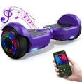 Tcdjtc Self-Balance Scooter for Kids, Electric Scooter with Bluetooth Speakers, Hover Off Road Board Electric Scooter with LED Lights & 400W Motor, Kids Scooter with 9MPH Max Speed