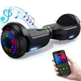 Tcdjtc Self-Balance Scooter for Kids, Electric Scooter with Bluetooth Speakers, Hover Off Road Board Electric Scooter with LED Lights & 400W Motor, Kids Scooter with 9MPH Max Speed