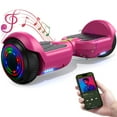 Tcdjtc Self-Balance Scooter for Kids, Electric Scooter with Bluetooth Speakers, Hover Off Road Board Electric Scooter with LED Lights & 400W Motor, Kids Scooter with 9MPH Max Speed
