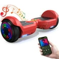 Tcdjtc Self-Balance Scooter for Kids, Electric Scooter with Bluetooth Speakers, Hover Off Road Board Electric Scooter with LED Lights & 400W Motor, Kids Scooter with 9MPH Max Speed
