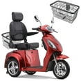 Tcdjtc Mobility Scooters for Seniors, Motorized Scooter for Adults with 3 Wheels, Off Road Disability Scooter with 25-31 Miles Long Range, Electric Mobility Scooter with 800W Motor, 500 lb Capacity
