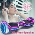 Tcdjtc Self-Balance Scooter for Kids, Kids Scooter with 9MPH Max Speed, Electric Scooter with Bluetooth Speakers, Hover Off Road Board Electric Scooter with LED Lights & 400W Motor