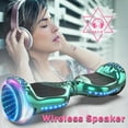 Tcdjtc Self-Balance Scooter for Kids, Kids Scooter with 9MPH Max Speed, Electric Scooter with Bluetooth Speakers, Hover Off Road Board Electric Scooter with LED Lights & 400W Motor
