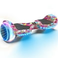 Tcdjtc Self-Balance Scooter for Kids, Kids Scooter with 9MPH Max Speed, Electric Scooter with Bluetooth Speakers, Hover Off Road Board Electric Scooter with LED Lights & 400W Motor