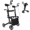 Tcdjtc Walkers for Seniors, Rollator Walker with Seat, Rolling Walker with 350 lb. Weight Capacity, Adult Walker with 4 Wheels, Lightweight Walkers for Seniors, Adjustable Handles Height
