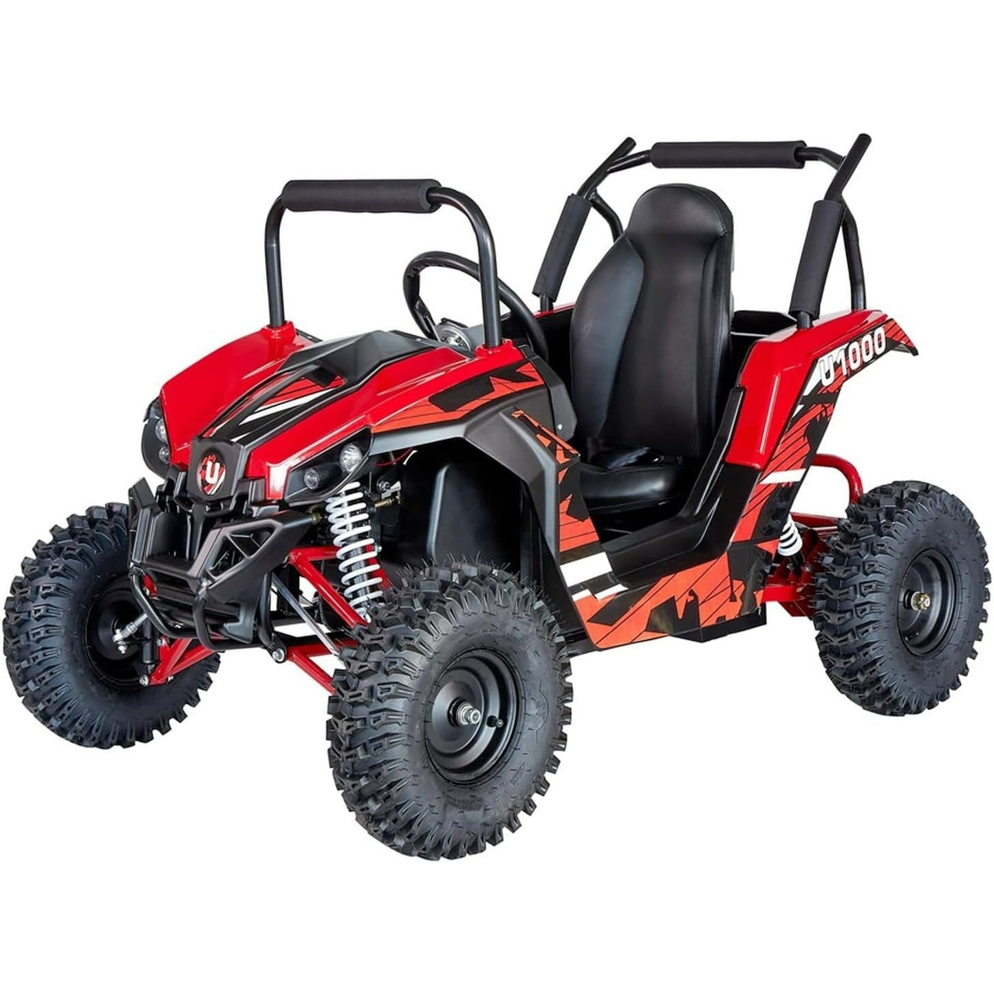 UTV Ride on Car (Large), 48V Shock Absorber Electric Vehicles with Disk Brake, Gear Switch, Steel Frame, Off-Road Tire, Flexible Seat Belt and Seat, Three-Speed Parental Limit-Lock Function