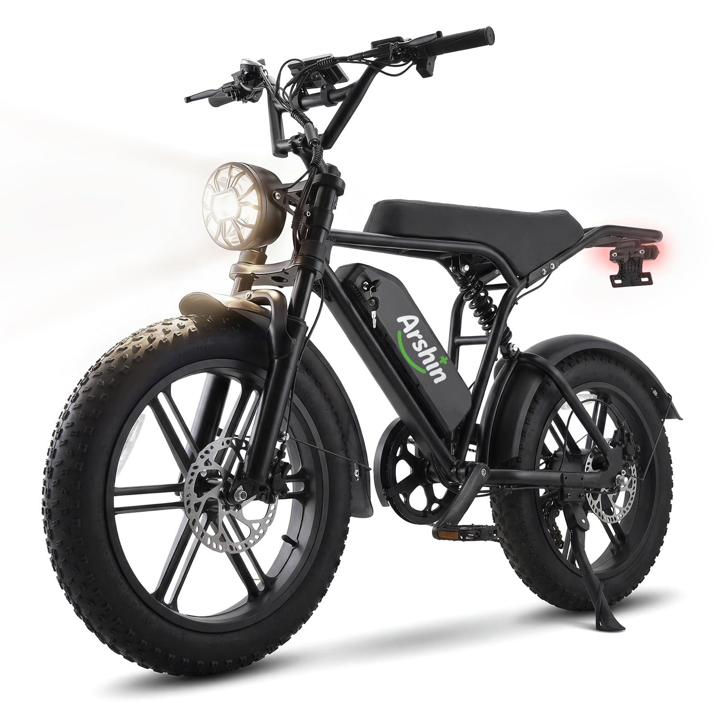 Upgrade 20" Electric Bike for Adults,Off‑Road Fat Tire Ebike,1500W Peak Motor,48V 15Ah Removable Battery,28 MPH Max Speed,UL2849 Certified for Ages 16+ (Black)