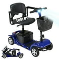 Arshin Upgrade 4 Wheels Mobility Scooters for Seniors & Adult,Foldable Mobility Wheelchair for Adult,All Terrain Motorized Scooters with 300 LBS,Long Travel Range,Basket,Rotating Seat,Blue