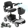 Arshin Upgrade 4 Wheels Mobility Scooters for Seniors & Adult,Foldable Mobility Wheelchair for Adult,All Terrain Motorized Scooters with 300 LBS,Long Travel Range,Basket,Rotating Seat,Silver