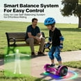 Tcdjtc Hover Self-Balance Scooter for Kids Board, Off Road Electric Scooter with LED Lights & 400W Motor, Electric Scooter with Bluetooth Speakers, Kids Scooter with 9MPH Max Speed