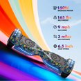 Electric Scooter with Bluetooth Speakers, Hover Off Road Board Electric Scooter with LED Lights & 400W Motor, Kids Scooter with 9MPH Max Speed, Tcdjtc Self-Balance Scooter for Kids