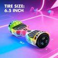 Hoverboard for Kids with 9 mph Max Speed, Tcdjtc Electric Scooters with LED Lights & Bluetooth Speakers, All Terrain Hoverboard for Adults, Off Road Hoverboard with UL2272 Certified