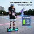 Off Road Electric Scooter with LED Lights & 400W Motor, Tcdjtc Hover Self-Balance Scooter for Kids Board, Electric Scooter with Bluetooth Speakers, Kids Scooter with 9MPH Max Speed, All Terrain