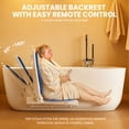 Arshin Shower Bath Chair,Floor Lift for Elderly Fallen,Remote Control Patient Lift Transfer Chair,Electric Lift with 360°Swivel,308 lbs Capacity,24 lbs Net Weight,IPX8 Waterproof(Blue)