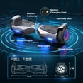 Off Road Electric Scooter with LED Lights & 400W Motor, Tcdjtc Hover Self-Balance Scooter for Kids Board, Electric Scooter with Bluetooth Speakers, Kids Scooter with 9MPH Max Speed, All Terrain