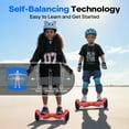 Tcdjtc Self-Balance Scooter for Kids, Electric Scooter with Bluetooth Speakers, Hover Off Road Board Electric Scooter with LED Lights & 400W Motor, Kids Scooter with 9MPH Max Speed