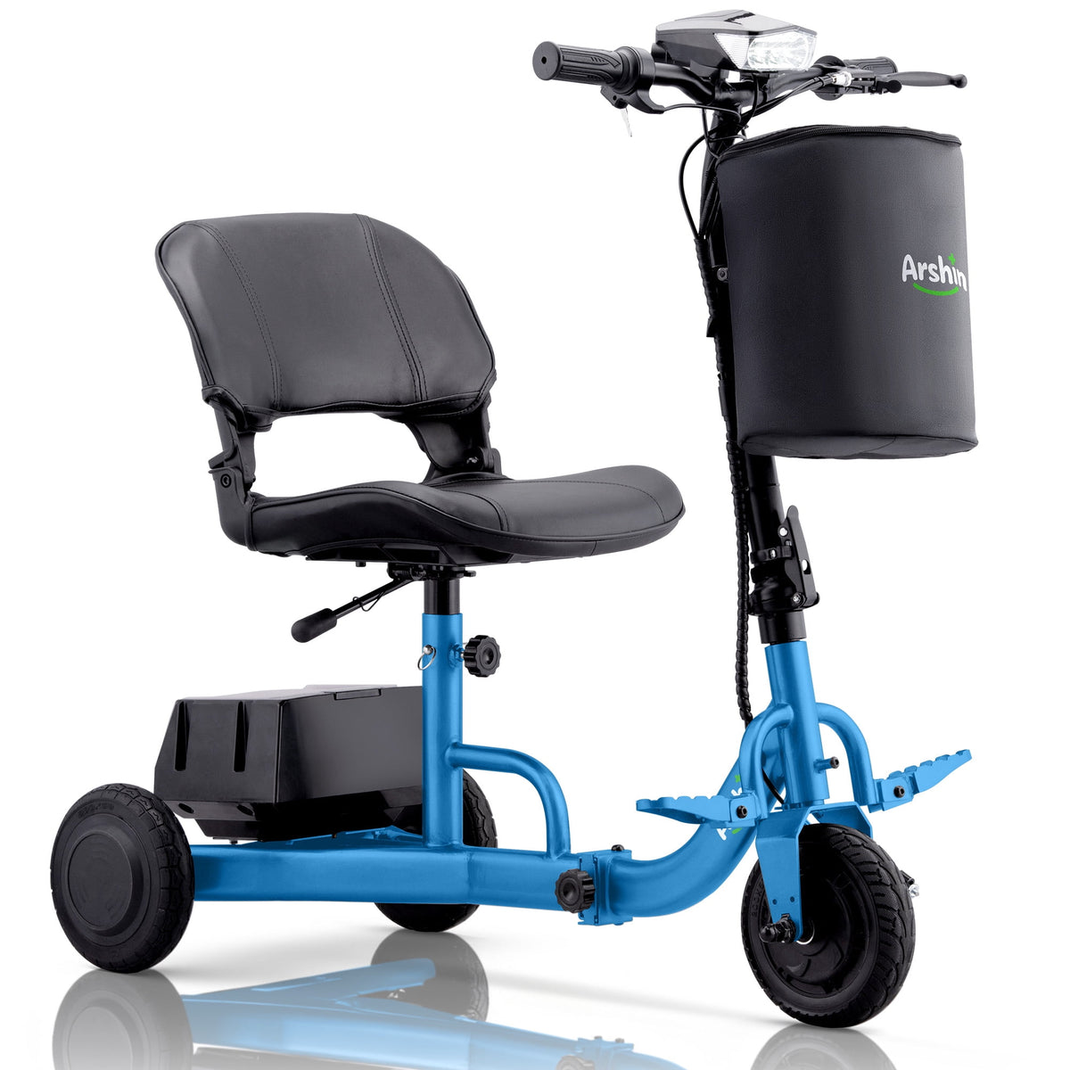 Ostrina Upgrade Mobility Scooter Lightweight Foldable,All Terrain Mobility Scooters for Seniors & Adults,300lbs Electric Wheelchair Strong Device for Travel,2 Batteries,Variable Speed(Purple)