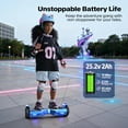 Hover Off Road Board Electric Scooter with LED Lights & 400W Motor, Kids Scooter with 9MPH Max Speed, Electric Scooter with Bluetooth Speakers, Tcdjtc Self-Balance Scooter for Kids