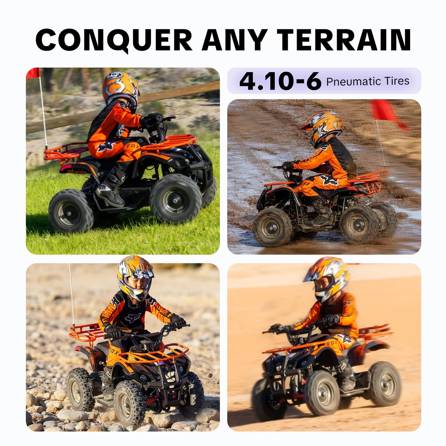 Hover Heart Electric Dirt Quad EA500-RA 36V 500W ATV with Suspension, Parent Speed Control