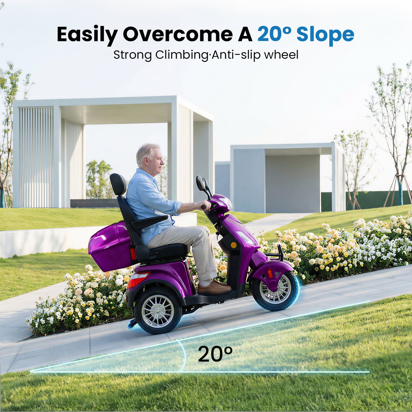 Mosta 4 Wheel Mobility Scooters for Seniors, Adult Scooter with 800W Motor, Heavy Duty Electric Scooter with 500 lb Capacity, 31 Miles Long Range and Speed Adjust Medical Scooter