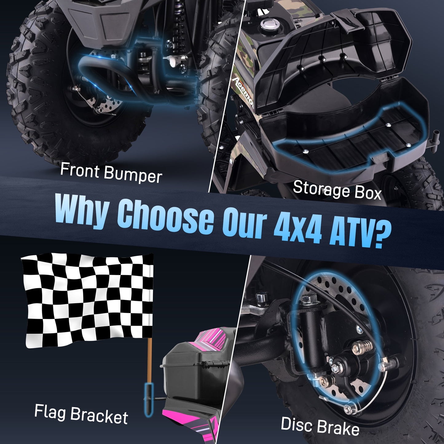 All-Terrain 4 & Wheelers Road Ride on Toys,Arshin Powerful Kids Toy Vehicle,15.5 mph Variable Speeds,25 Miles Range,Parent Control,Suspension,Disc Brake,Suspension,Perfect Gift(Pink)