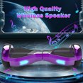 Tcdjtc Hover Self-Balance Scooter for Kids Board, Off Road Electric Scooter with LED Lights & 400W Motor, Electric Scooter with Bluetooth Speakers, Kids Scooter with 9MPH Max Speed