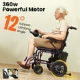 Arshin Electric Wheelchairs for Adults 15+ Miles Range,Silent Electric Wheelchair Lightweight Foldable with 360°Joystick,All Terrain Dual Motors,397 lbs Capacity(Purple)