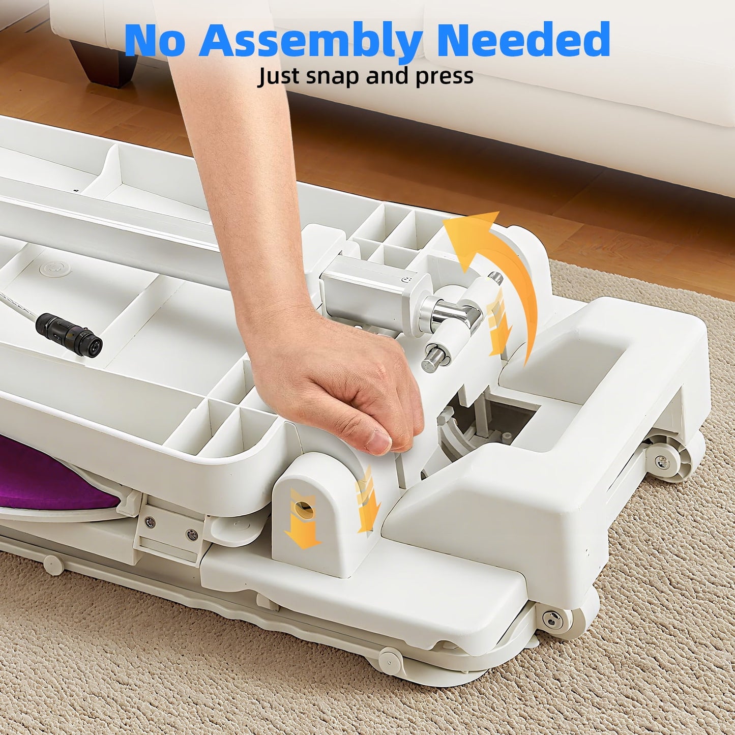 Arshin Electric Chair Lift,Foldable Floor Lift for Elderly,Stand Up Independently from Floor,Raises Up to 20",308 lbs Capacity,IPX8 Waterproof Bath Lift for Tub,No Assembly(Purple)