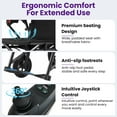 Tcdjtc Electric Wheelchairs for Adults, Motorized Wheelchair for Seniors with 15 Miles Long Travel Range, Power Wheelchair with 397 lbs Capacity, Foldable Wheelchair Built-in USB Port, Black