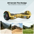 Tcdjtc Hover Self-Balance Scooter for Kids Board, Off Road Electric Scooter with LED Lights & 400W Motor, Electric Scooter with Bluetooth Speakers, Kids Scooter with 9MPH Max Speed