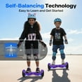 Tcdjtc Self-Balance Scooter for Kids, Electric Scooter with Bluetooth Speakers, Hover Off Road Board Electric Scooter with LED Lights & 400W Motor, Kids Scooter with 9MPH Max Speed