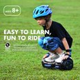 Electric Scooter with Bluetooth Speakers, Hover Off Road Board Electric Scooter with LED Lights & 400W Motor, Kids Scooter with 9MPH Max Speed, Tcdjtc Self-Balance Scooter for Kids