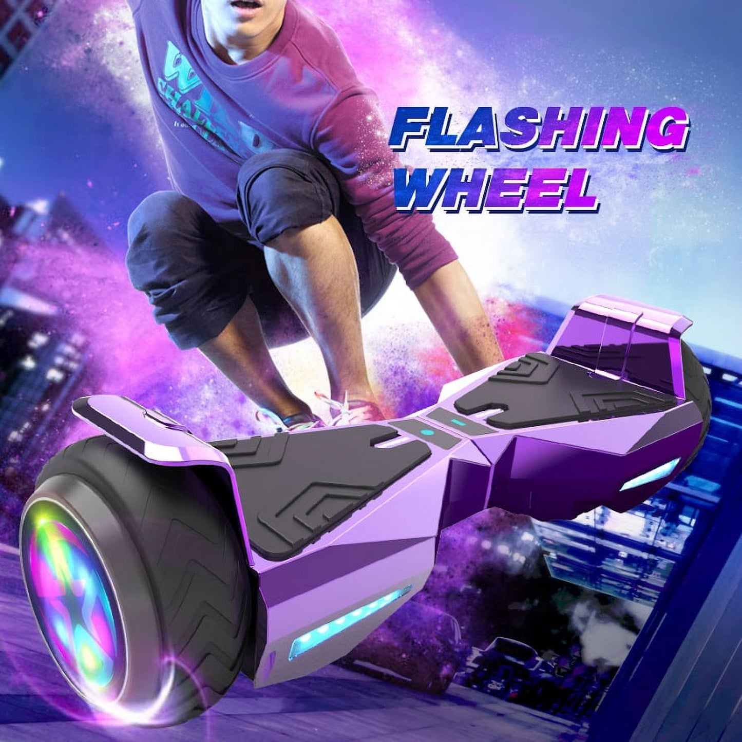 Hoverstar hover board Bluetooth Two-Wheel Self Balancing Electric Scooter 6.5 In. UL 2272 Certified with Bluetooth Speaker and LED Light
