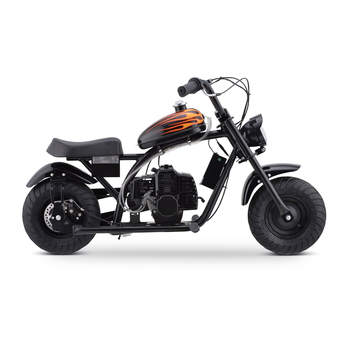 Aoemoe Gas Mini Chopper Bike, DB004 Model 49.4 CC 2-Stroke Powered Mini Bike, Black