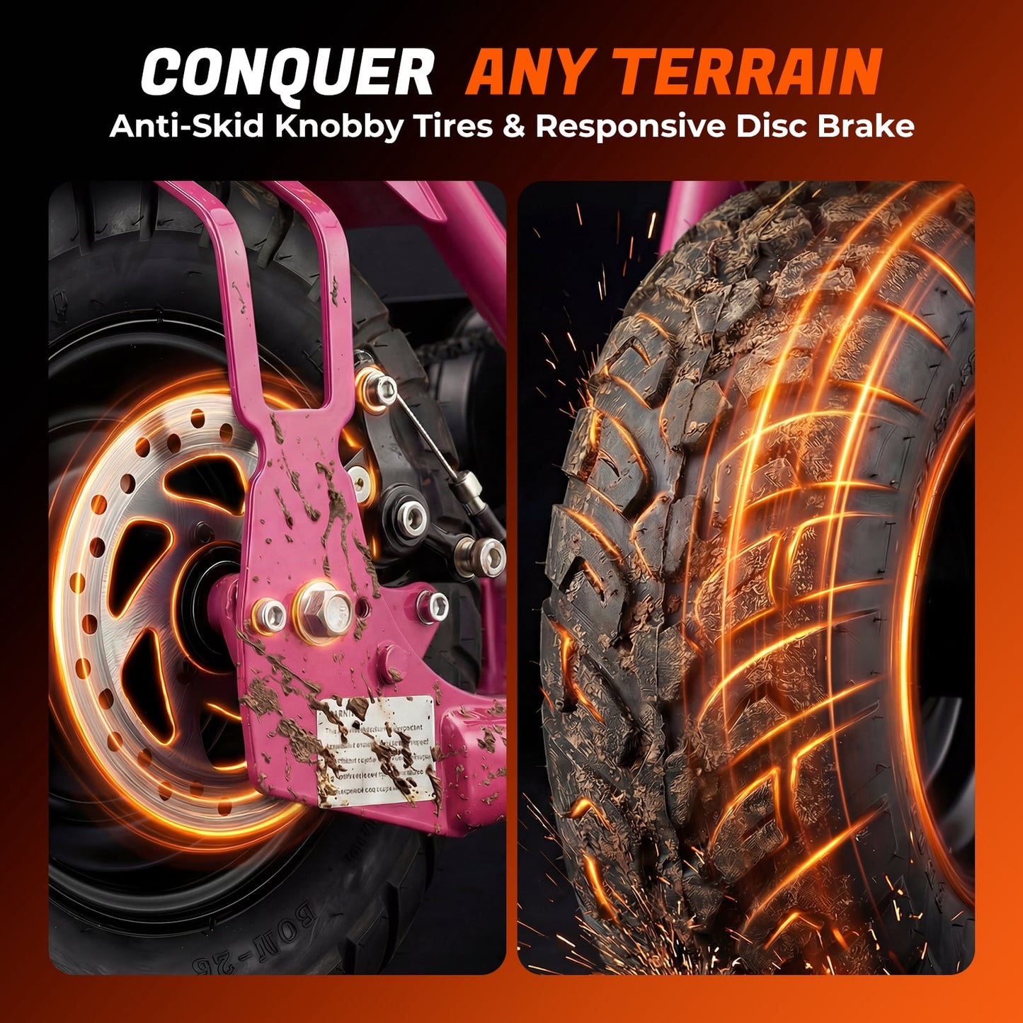 Aoemoe 40cc Dirt Bike up to 18 mph, 27 Miles Long Range, Max 165 Lbs, PINK