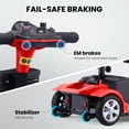 Arshin Mobility Scooter,4 Wheel Mobility Scooter for Adults,Senior, Electric Powered Chargeable Device for Travel,Red