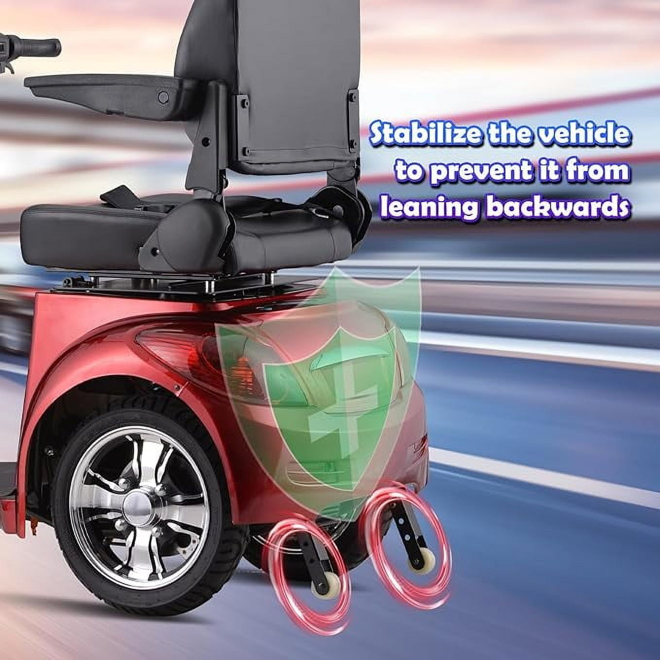 SKRT Electric Large 3 Wheel Mobility Scooters, Heavy Duty Wheelchair Device, 400 LBS Capacity for Seniors & Adults, Speed Adjust, Remote Key, Assembled In US, Receive Ready to Ride