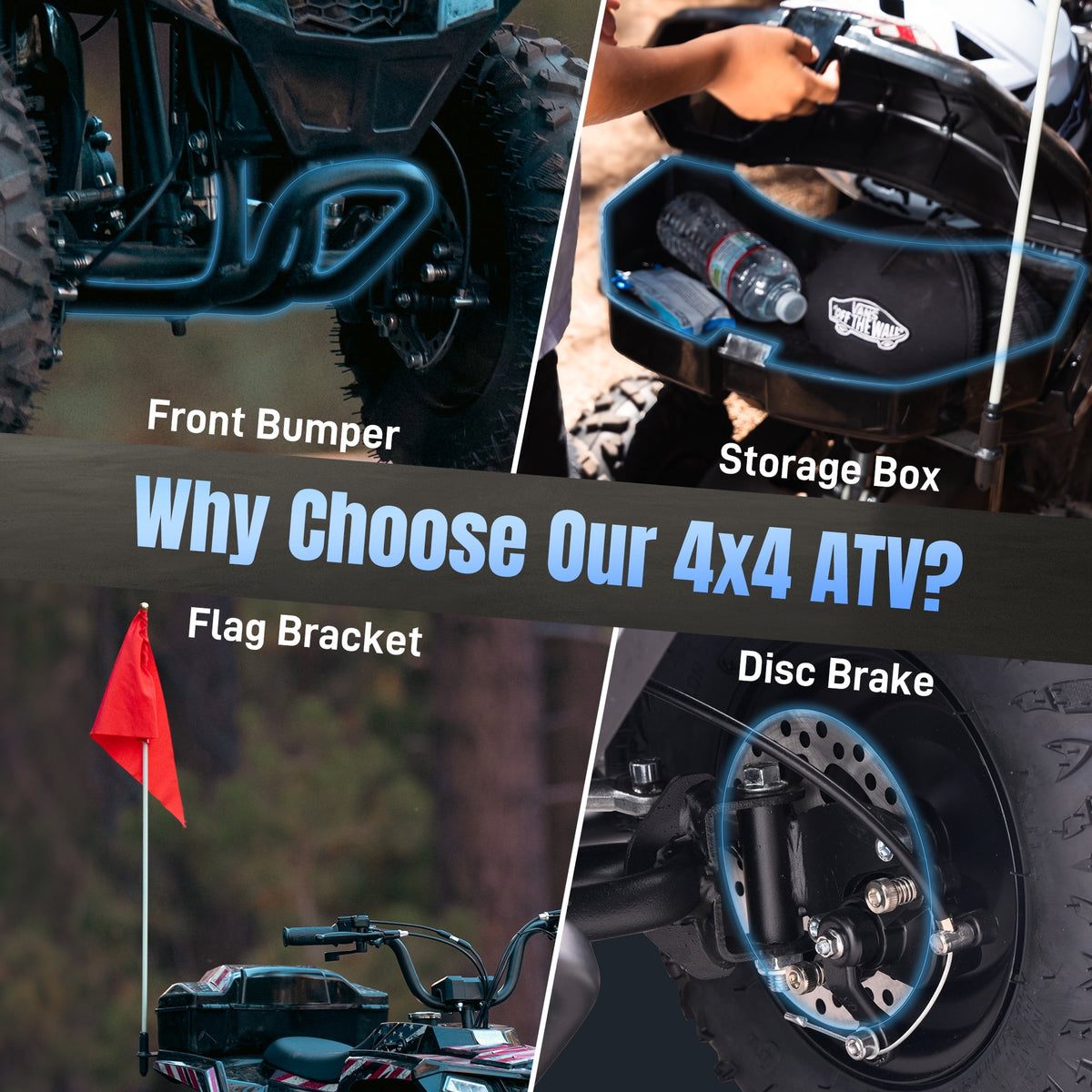 IVFJFV 40 cc Trail Blazer Ride-On Buggy,4 Stroke Dual-Speed Off-road 4-Wheeler, Key-Lock Safe & 10-15mph, Front & Rear Shocks and Knobby Tires for Grass, Dirt and Gravel,GREEN CAMO