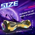 Tcdjtc Hover Self-Balance Scooter for Kids Board, Off Road Electric Scooter with LED Lights & 400W Motor, Electric Scooter with Bluetooth Speakers, Kids Scooter with 9MPH Max Speed