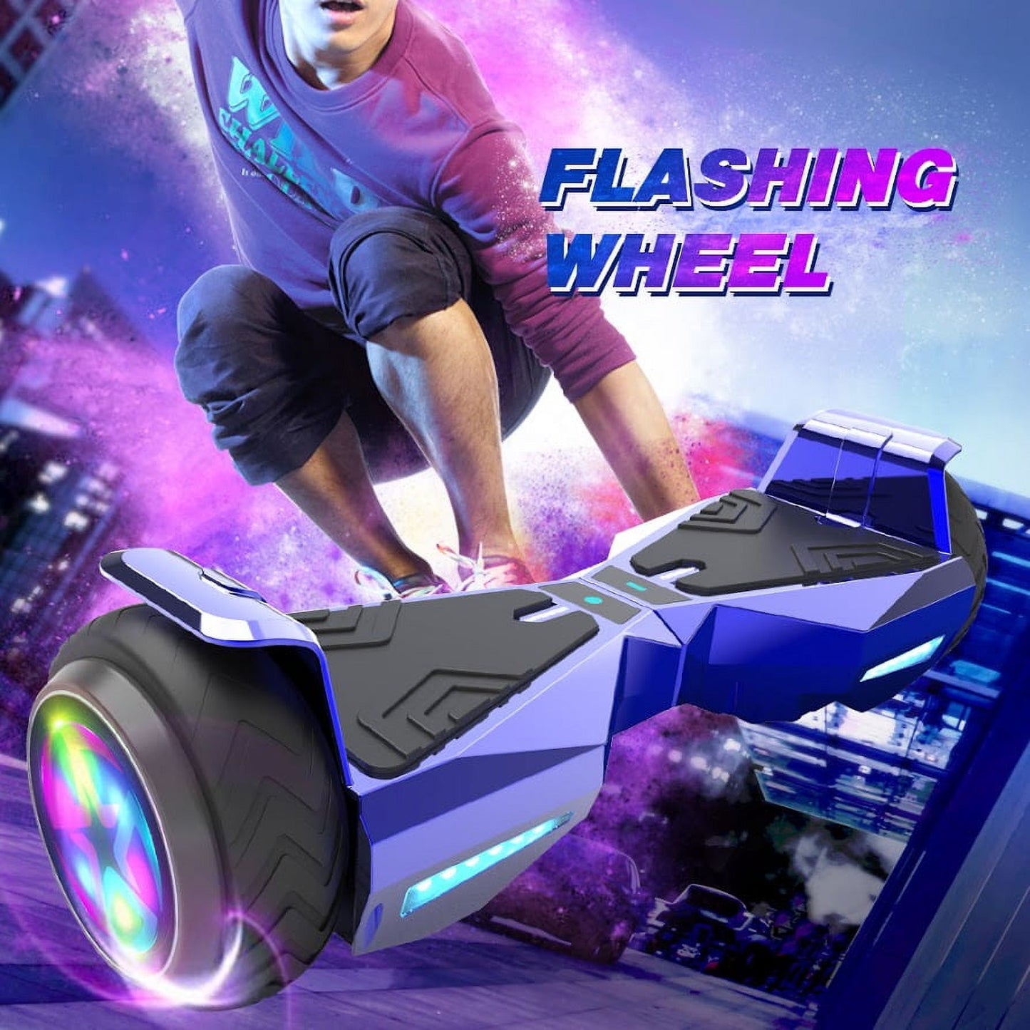 Hoverstar hover board Bluetooth Two-Wheel Self Balancing Electric Scooter 6.5 In. UL 2272 Certified with Bluetooth Speaker and LED Light