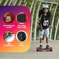Hover Off Road Board Electric Scooter with LED Lights & 400W Motor, Kids Scooter with 9MPH Max Speed, Electric Scooter with Bluetooth Speakers, Tcdjtc Self-Balance Scooter for Kids