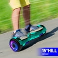 Off Road Electric Scooter with LED Lights & 400W Motor, Tcdjtc Self-Balance Scooter for Kids, Electric Scooter with Bluetooth Speakers, Kids Scooter with 9MPH Max Speed, All Terrain Scooter