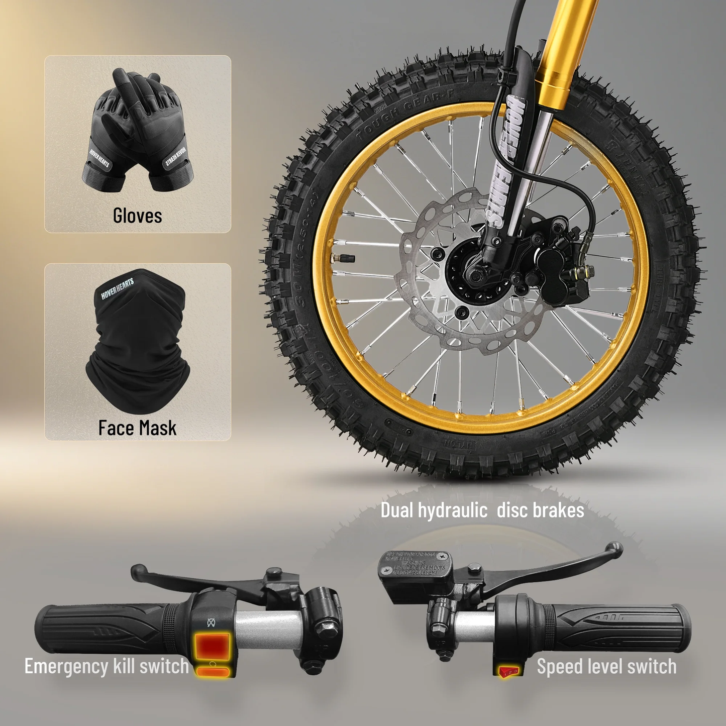 Aoemoe 48V 3000W (Peak Power) Electric Dirt Bike for Teens, 50-55km/h, 40km Range, Off-Road Li-Battery