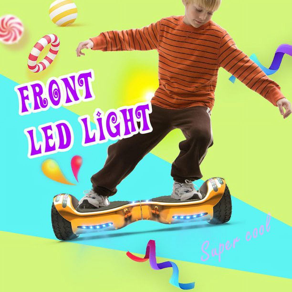 Hoverstar hover board Bluetooth Two-Wheel Self Balancing Electric Scooter 6.5 In. UL 2272 Certified with Bluetooth Speaker and LED Light