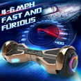 Tcdjtc Hover Self-Balance Scooter for Kids Board, Off Road Electric Scooter with LED Lights & 400W Motor, Electric Scooter with Bluetooth Speakers, Kids Scooter with 9MPH Max Speed