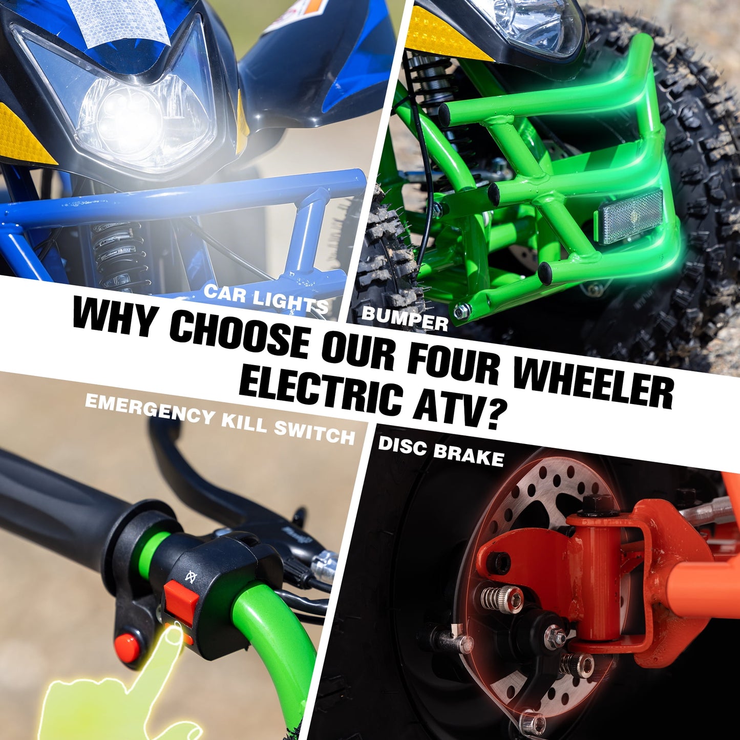 Aoemoe 500W Ride-On Racer – 15mph Speed, 36V Battery, 45–60 Min Play, Blue