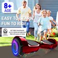Off Road Electric Scooter with LED Lights & 400W Motor, Tcdjtc Self-Balance Scooter for Kids, Electric Scooter with Bluetooth Speakers, Kids Scooter with 9MPH Max Speed, All Terrain Scooter