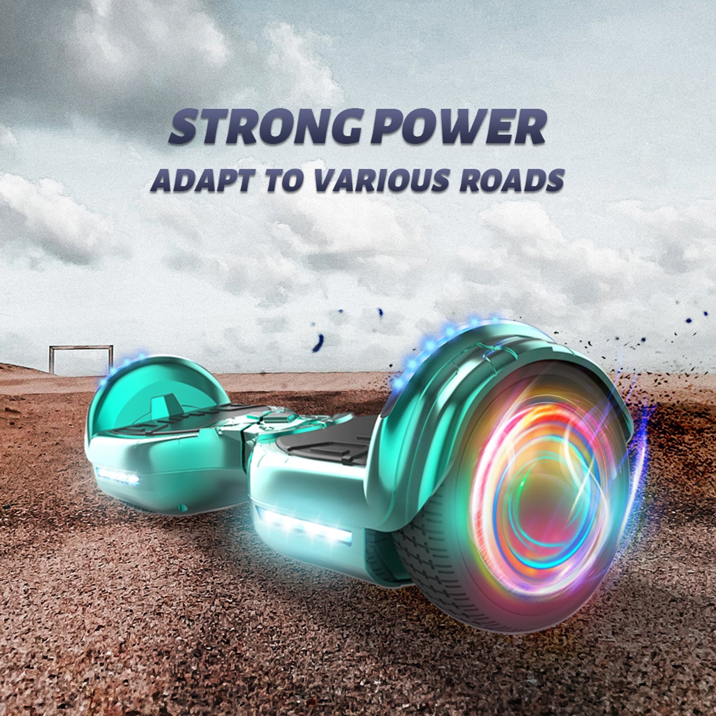 Mosta Hover Electric Scooter Board for Kids & Adults, 9 mph & 9 Miles All Terrain Self-Balance Scooter with Bluetooth and Led Lights,6.5 inch,165 lbs capacity,LED Light,Perfect Gift