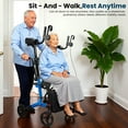 Tcdjtc Walkers for Seniors, Rollator Walker with Seat, Rolling Walker with 350 lb. Weight Capacity, Adult Walker with 4 Wheels, Lightweight Walkers for Seniors, Adjustable Handles Height